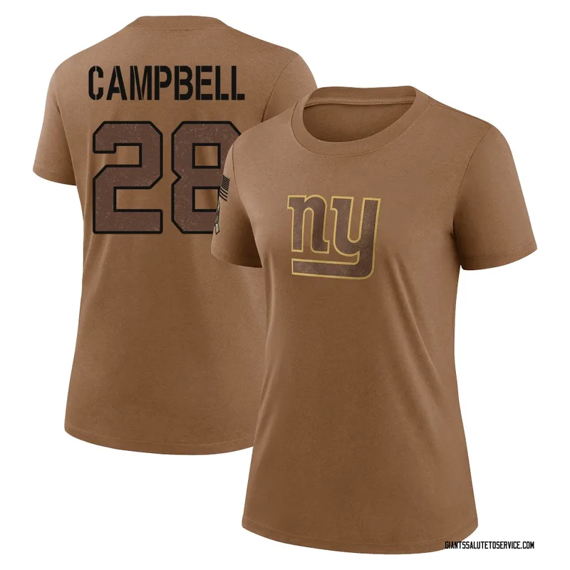 Women's Elijah Campbell New York Giants Legend Brown 2023 Salute To Service Performance T-Shirt