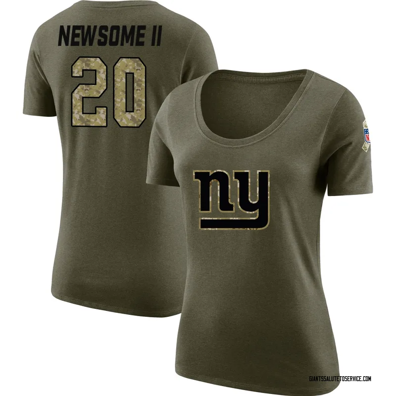 Women's Greg Newsome II New York Giants Legend Olive Salute to Service Scoop Neck T-Shirt