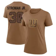 Women's Greg Stroman Jr. New York Giants Legend Brown 2023 Salute To Service Performance T-Shirt