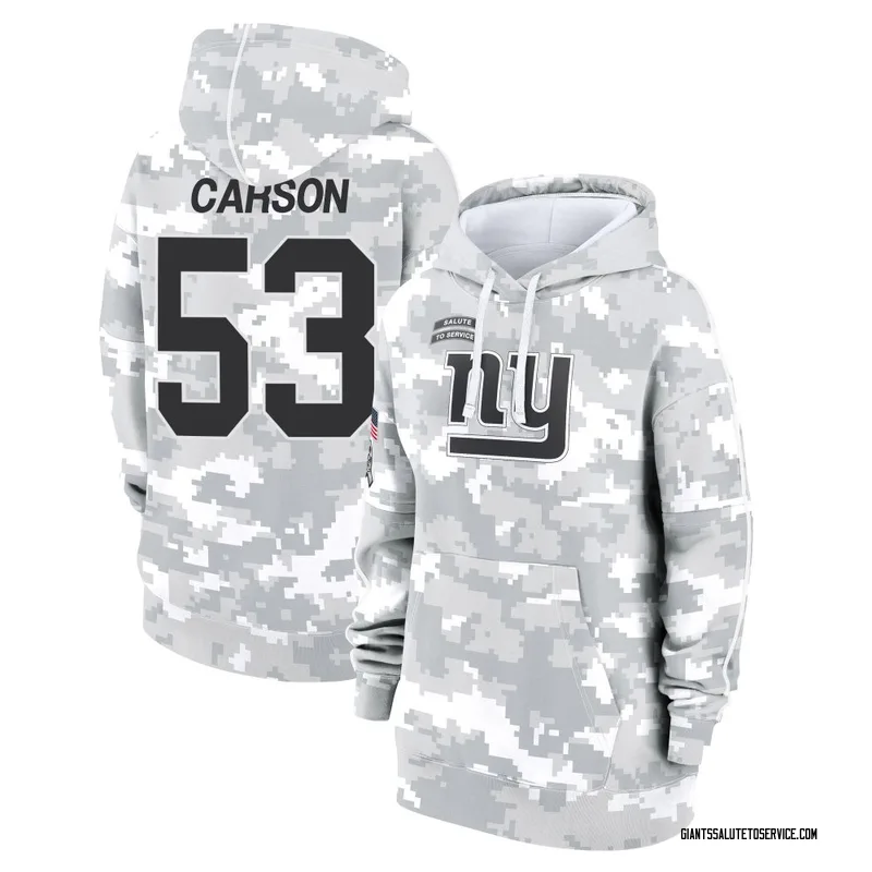 Women's Harry Carson New York Giants Camo Arctic 2024 Salute to Service Club Fleece Pullover Hoodie