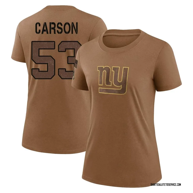 Women's Harry Carson New York Giants Legend Brown 2023 Salute To Service Performance T-Shirt
