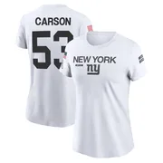 Women's Harry Carson New York Giants Legend White 2024 Salute to Service Performance T-Shirt