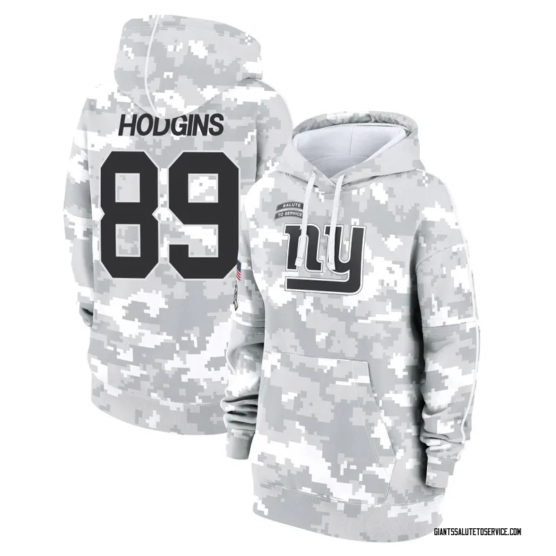 Women's Isaiah Hodgins New York Giants Camo Arctic 2024 Salute to Service Club Fleece Pullover Hoodie