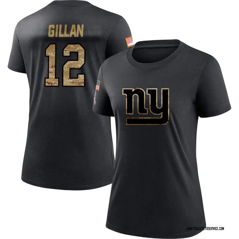 Women's Jamie Gillan New York Giants Black 2020 Salute To Service Performance T-Shirt