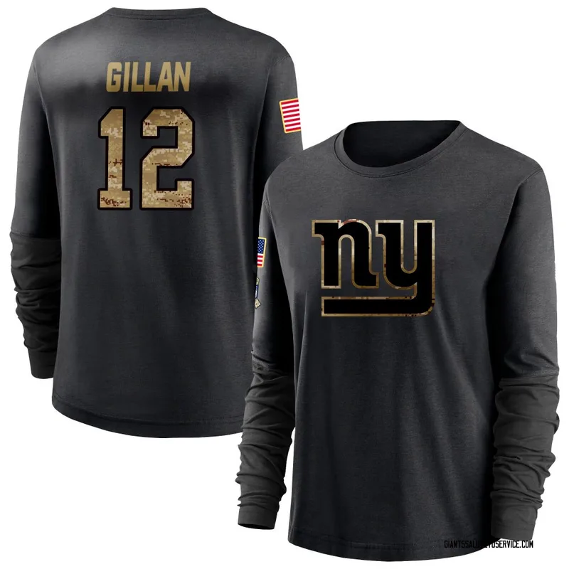 Women's Jamie Gillan New York Giants Black 2020 Salute To Service Sideline Performance Long Sleeve T-Shirt