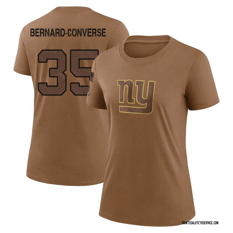 Women's Jarrick Bernard-Converse New York Giants Legend Brown 2023 Salute To Service Performance T-Shirt