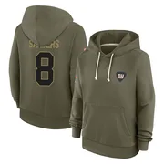 Women's Jason Sanders New York Giants Olive 2025 Salute to Service Hoodie