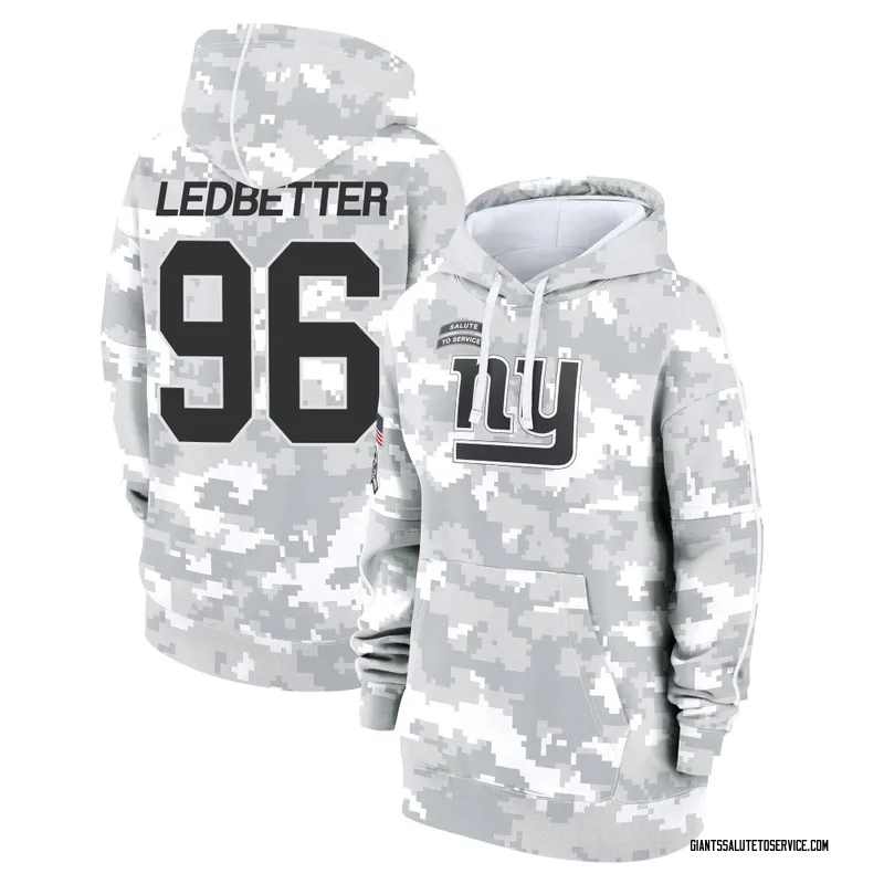 Women's Jeremiah Ledbetter New York Giants Camo Arctic 2024 Salute to Service Club Fleece Pullover Hoodie