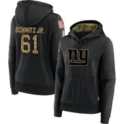 Women's John Michael Schmitz Jr. New York Giants Black 2020 Salute to Service Sideline Performance Pullover Hoodie