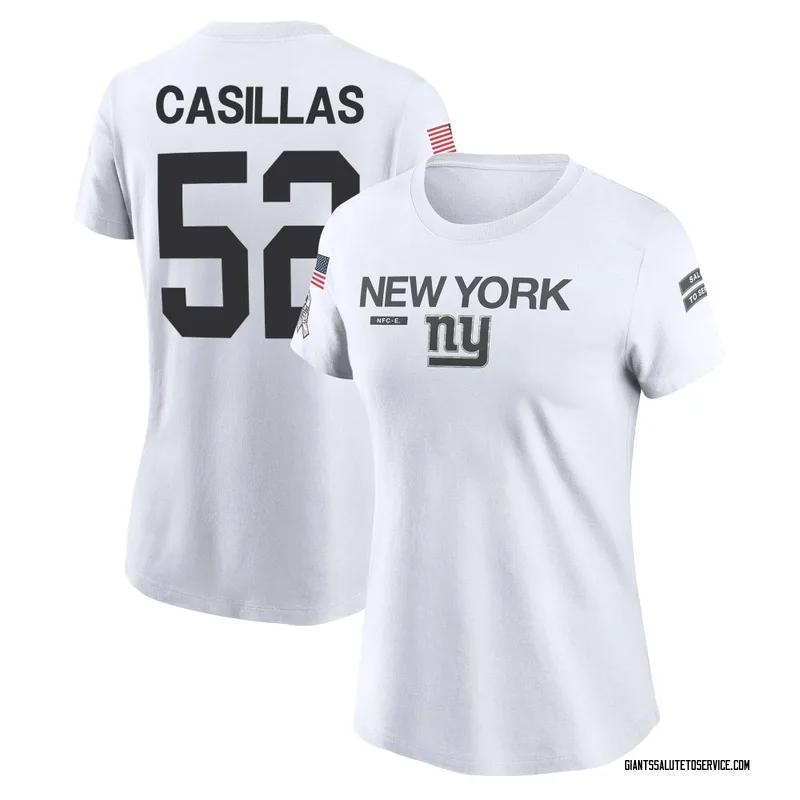 Women's Jonathan Casillas New York Giants Legend White 2024 Salute to Service Performance T-Shirt