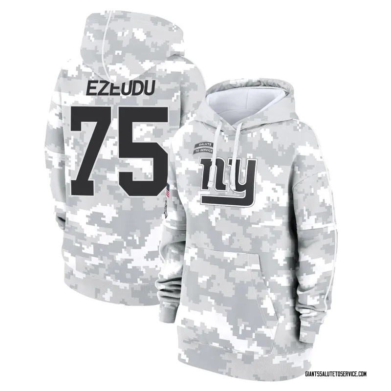 Women's Joshua Ezeudu New York Giants Camo Arctic 2024 Salute to Service Club Fleece Pullover Hoodie