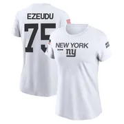 Women's Joshua Ezeudu New York Giants Legend White 2024 Salute to Service Performance T-Shirt