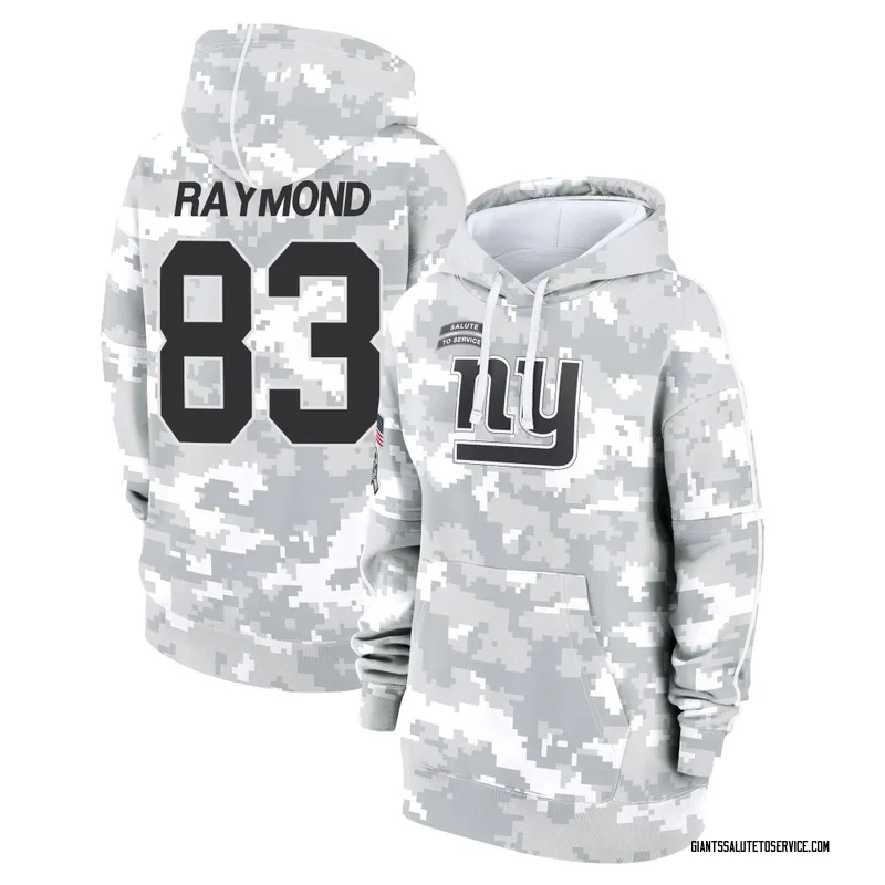 Women's Kalif Raymond New York Giants Camo Arctic 2024 Salute to Service Club Fleece Pullover Hoodie