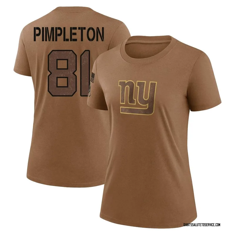 Women's Kalil Pimpleton New York Giants Legend Brown 2023 Salute To Service Performance T-Shirt