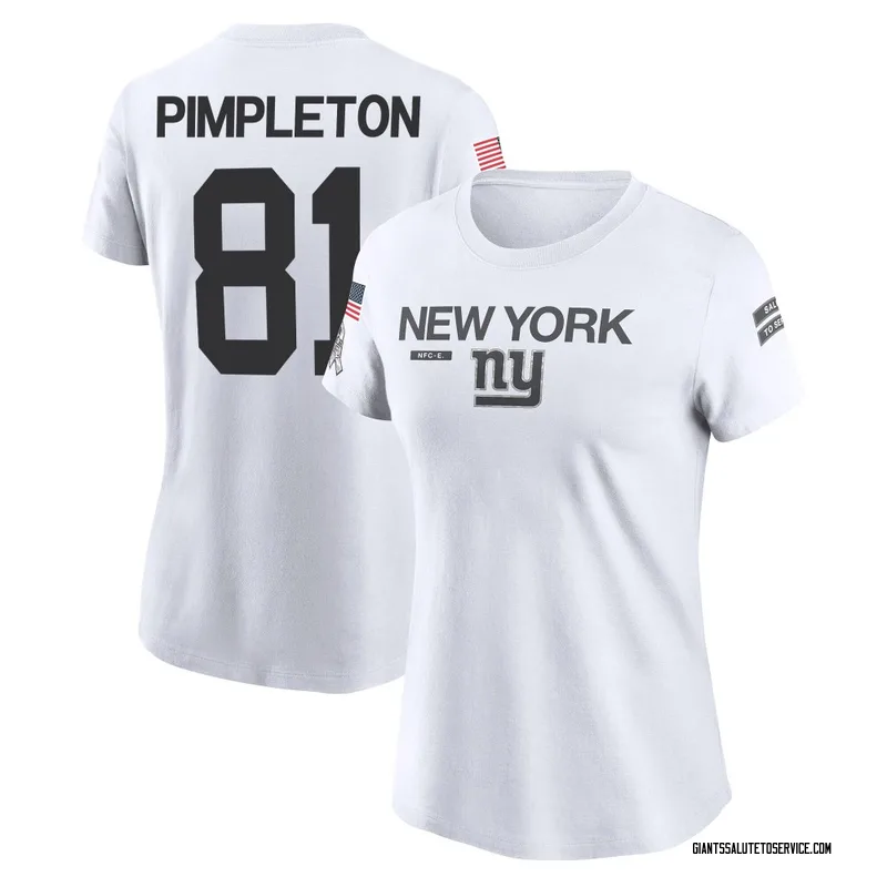 Women's Kalil Pimpleton New York Giants Legend White 2024 Salute to Service Performance T-Shirt