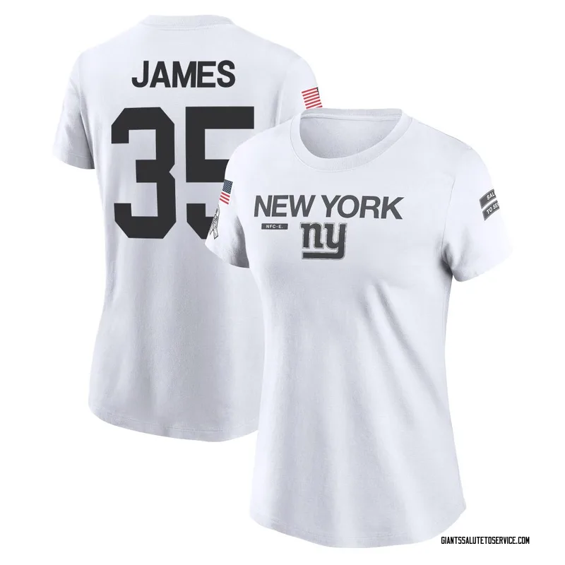 Women's LaMareon James New York Giants Legend White 2024 Salute to Service Performance T-Shirt