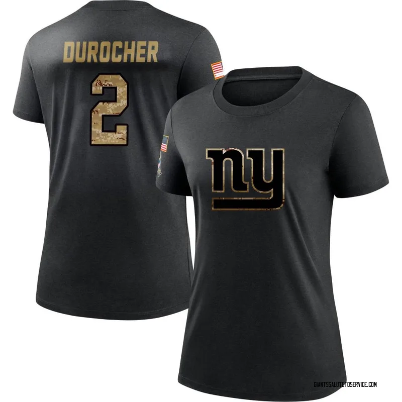 Women's Leo Durocher New York Giants Black 2020 Salute To Service Performance T-Shirt