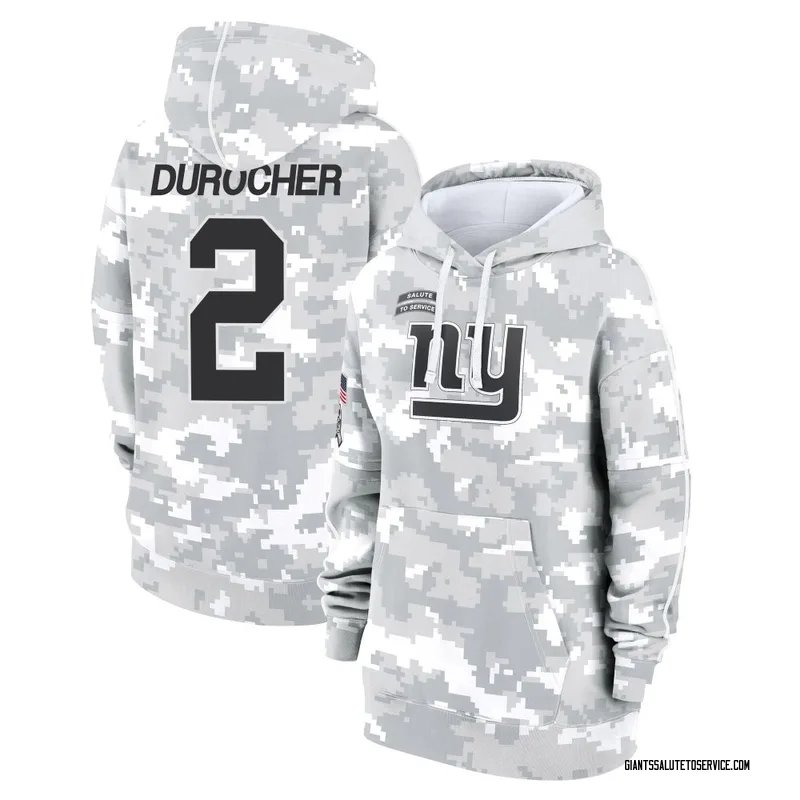 Women's Leo Durocher New York Giants Camo Arctic 2024 Salute to Service Club Fleece Pullover Hoodie
