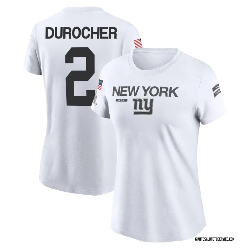 Women's Leo Durocher New York Giants Legend White 2024 Salute to Service Performance T-Shirt