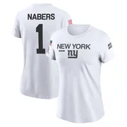 Women's Malik Nabers New York Giants Legend White 2024 Salute to Service Performance T-Shirt