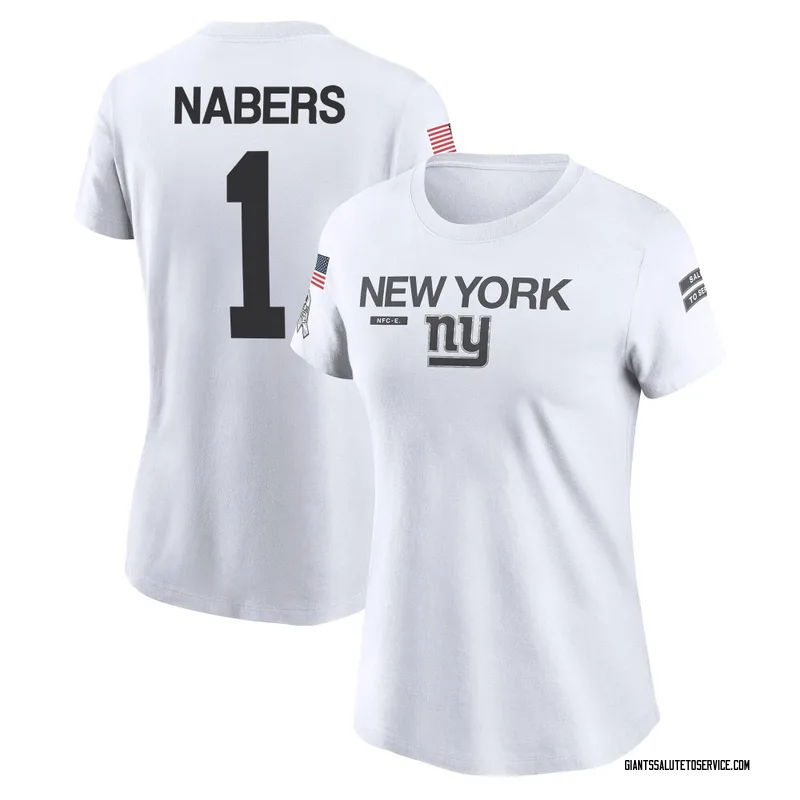 Women's Malik Nabers New York Giants Legend White 2024 Salute to Service Performance T-Shirt