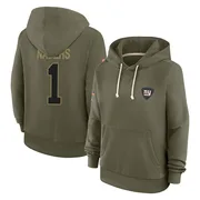 Women's Malik Nabers New York Giants Olive 2025 Salute to Service Hoodie