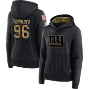 Women's Marlon Tuipulotu New York Giants Black 2020 Salute to Service Sideline Performance Pullover Hoodie