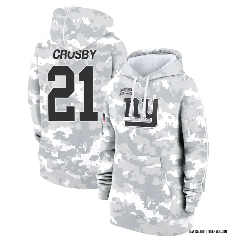 Women's Mason Crosby New York Giants Camo Arctic 2024 Salute to Service Club Fleece Pullover Hoodie