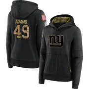 Women's Matthew Adams New York Giants Black 2020 Salute to Service Sideline Performance Pullover Hoodie