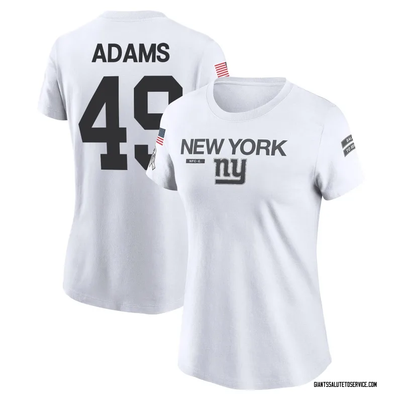 Women's Matthew Adams New York Giants Legend White 2024 Salute to Service Performance T-Shirt