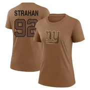 Women's Michael Strahan New York Giants Legend Brown 2023 Salute To Service Performance T-Shirt