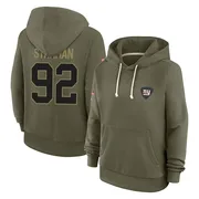 Women's Michael Strahan New York Giants Olive 2025 Salute to Service Hoodie