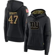 Women's Neville Hewitt New York Giants Black 2020 Salute to Service Sideline Performance Pullover Hoodie