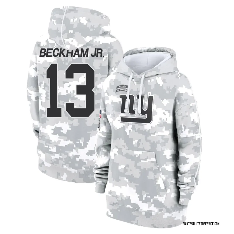 Women's Odell Beckham Jr. New York Giants Camo Arctic 2024 Salute to Service Club Fleece Pullover Hoodie