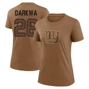 Women's Orleans Darkwa New York Giants Legend Brown 2023 Salute To Service Performance T-Shirt