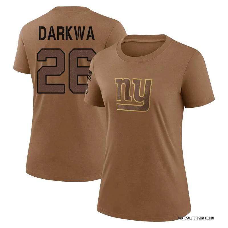 Women's Orleans Darkwa New York Giants Legend Brown 2023 Salute To Service Performance T-Shirt