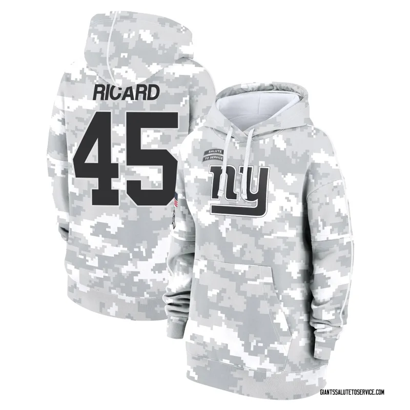 Women's Patrick Ricard New York Giants Camo Arctic 2024 Salute to Service Club Fleece Pullover Hoodie