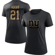 Women's Paulson Adebo New York Giants Black 2020 Salute To Service Performance T-Shirt