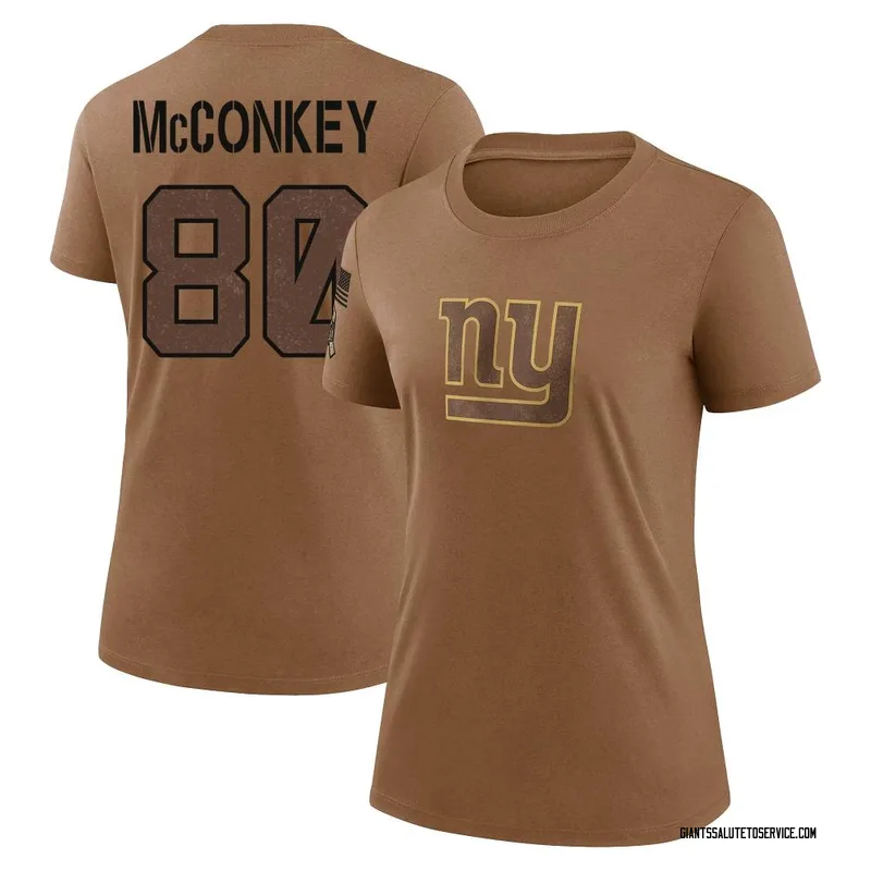 Women's Phil McConkey New York Giants Legend Brown 2023 Salute To Service Performance T-Shirt