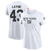 Women's Raheem Layne New York Giants Legend White 2024 Salute to Service Performance T-Shirt