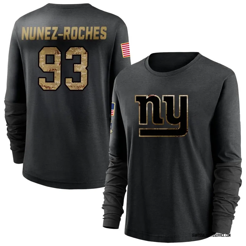 Women's Rakeem Nunez-Roches New York Giants Black 2020 Salute To Service Sideline Performance Long Sleeve T-Shirt