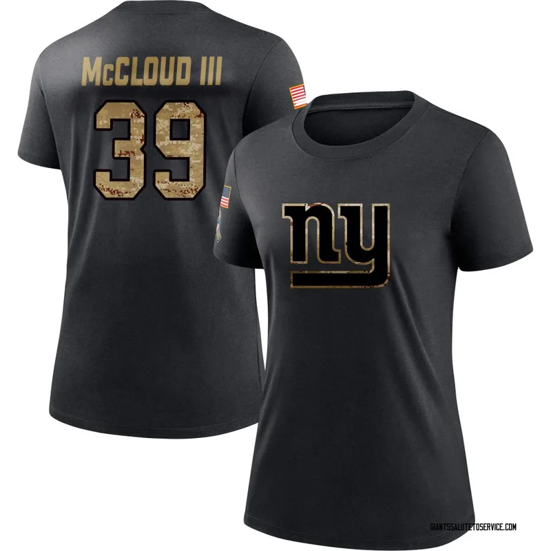Women's Ray-Ray McCloud III New York Giants Black 2020 Salute To Service Performance T-Shirt