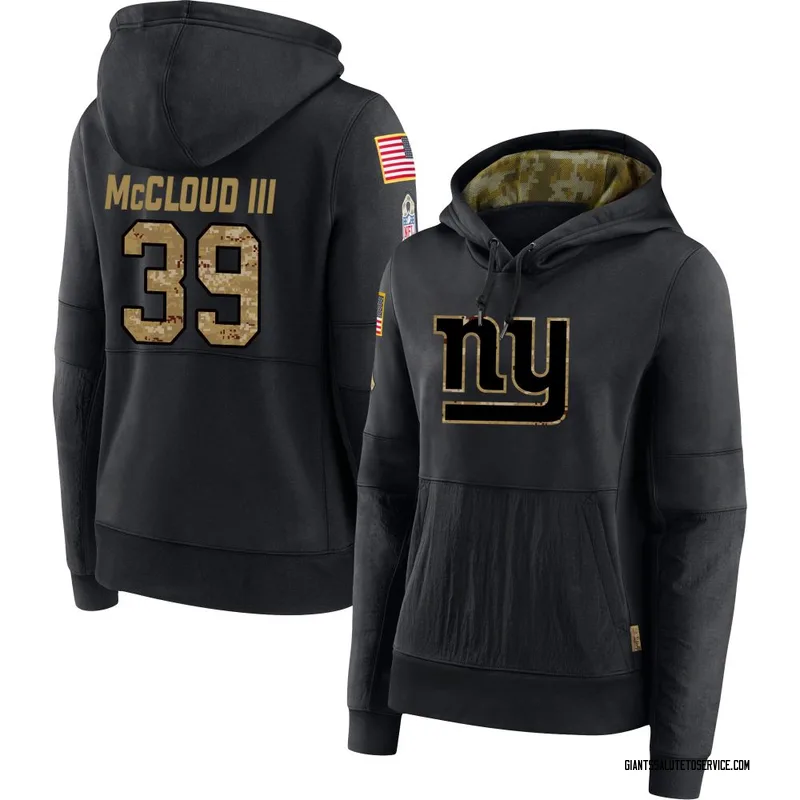 Women's Ray-Ray McCloud III New York Giants Black 2020 Salute to Service Sideline Performance Pullover Hoodie