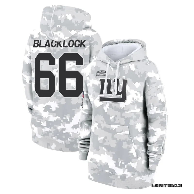 Women's Ross Blacklock New York Giants Camo Arctic 2024 Salute to Service Club Fleece Pullover Hoodie