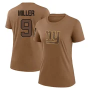 Women's Ryan Miller New York Giants Legend Brown 2023 Salute To Service Performance T-Shirt