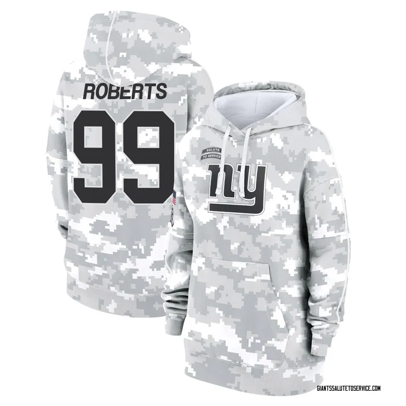 Women's Sam Roberts New York Giants Camo Arctic 2024 Salute to Service Club Fleece Pullover Hoodie