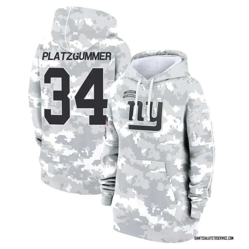 Women's Sandro Platzgummer New York Giants Camo Arctic 2024 Salute to Service Club Fleece Pullover Hoodie