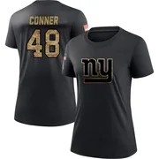 Women's Tanner Conner New York Giants Black 2020 Salute To Service Performance T-Shirt