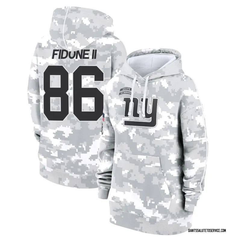 Women's Thomas Fidone II New York Giants Camo Arctic 2024 Salute to Service Club Fleece Pullover Hoodie