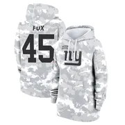 Women's Tomon Fox New York Giants Camo Arctic 2024 Salute to Service Club Fleece Pullover Hoodie